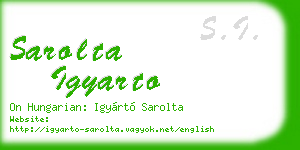 sarolta igyarto business card