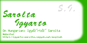 sarolta igyarto business card